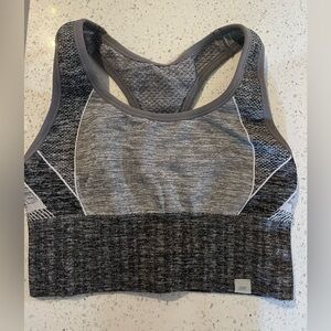 Gray and Black Sports Bra
